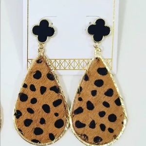 New leopard print earrings